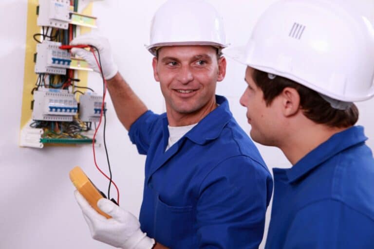 Electricians at work